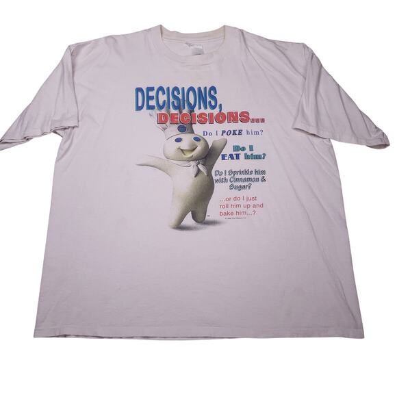 Vtg 90s Pillsbury Dough-Boy Mens Tee - Picture 1 of 7